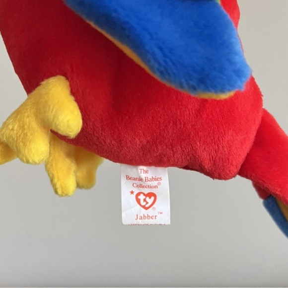 TY Beanie Babies Jabber Parrot Bird Plush Stuffed Animal 6 Inch - Picture 7 of 8